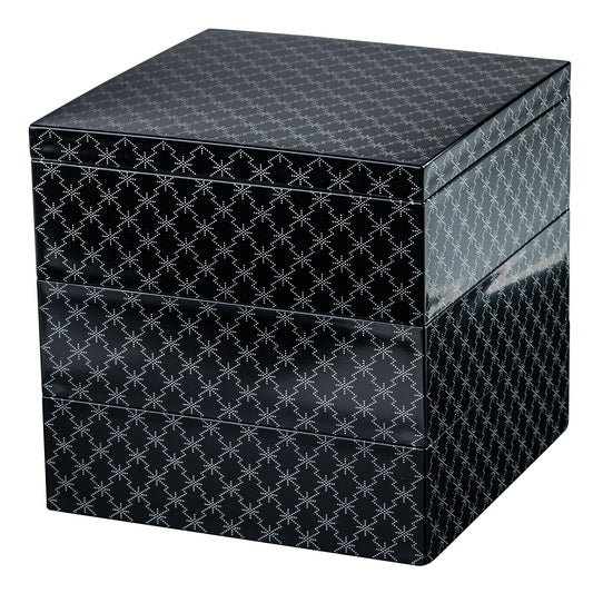 Matsukawabishi 3 Tier Japanese Lacquer Box