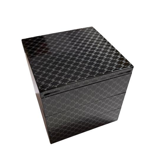 Matsukawabishi 3 Tier Japanese Lacquer Box