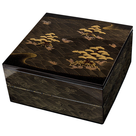 Matsushima 2 Tier Japanese Lacquer Box