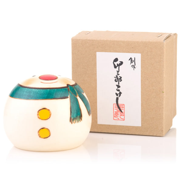 Medium Snowman Handpainted Kokeshi Doll