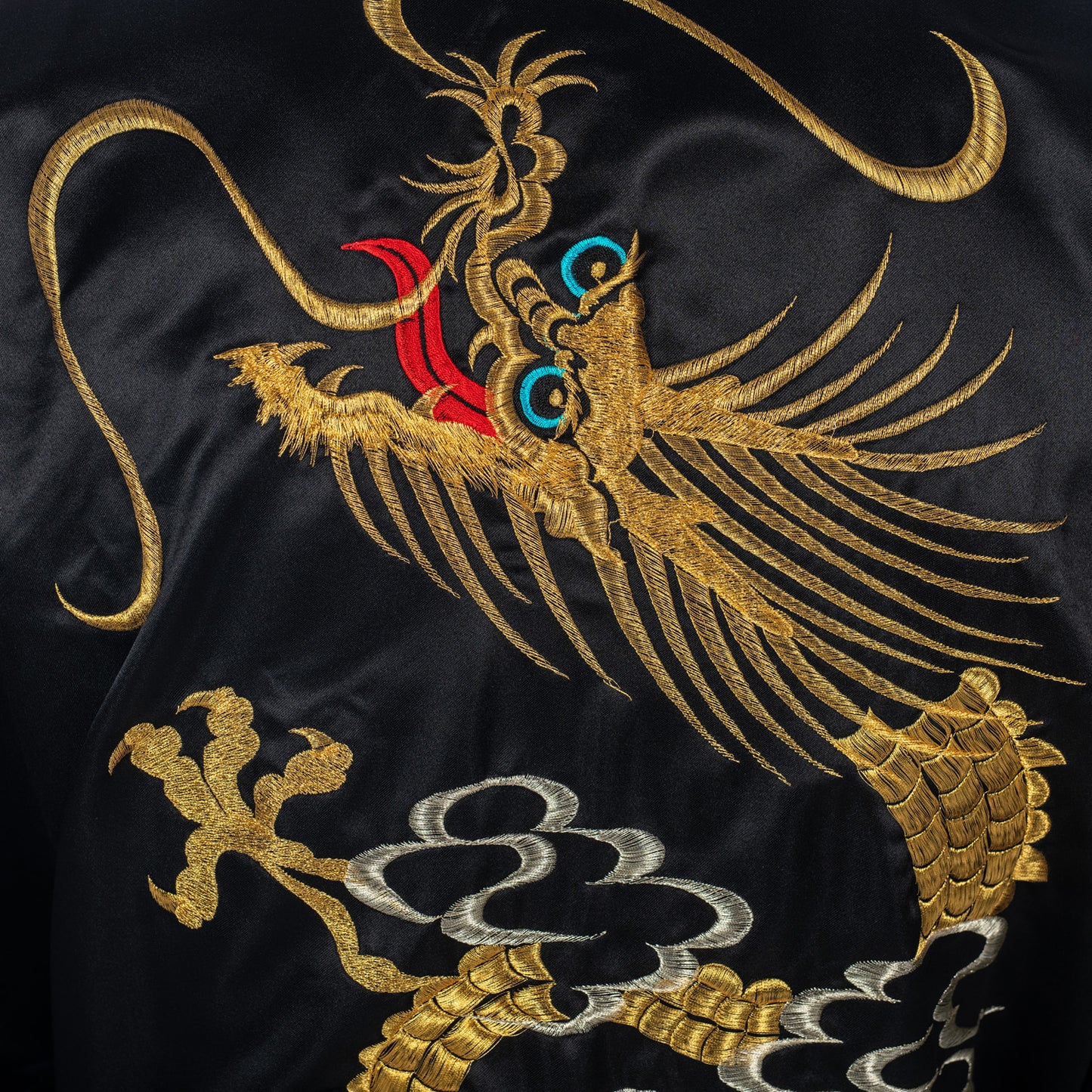 Mens Black with Gold Dragon Japanese Yukata design