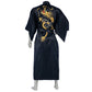 Mens Long Black Dragon Japanese Yukata back