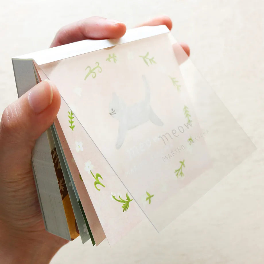 Meow Cat Small Japanese Memo Pad side