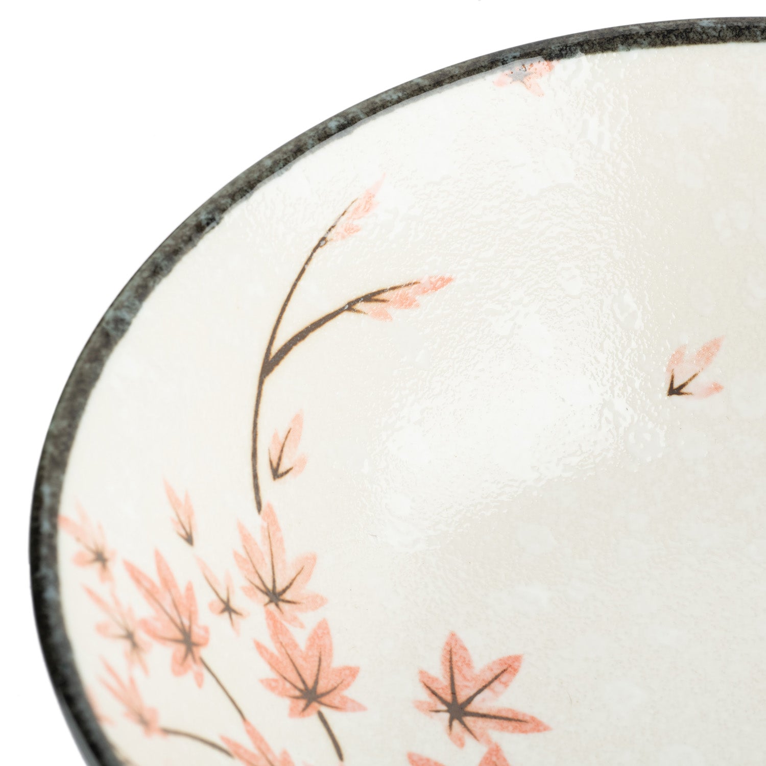 Momiji Japanese Ceramic Ramen Bowl detail