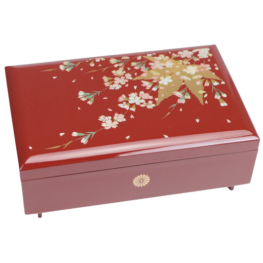 Momiji Japanese Lacquer Musical Jewellery Box