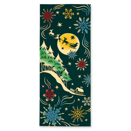 Moonlight Christmas Japanese Cotton Tenugui