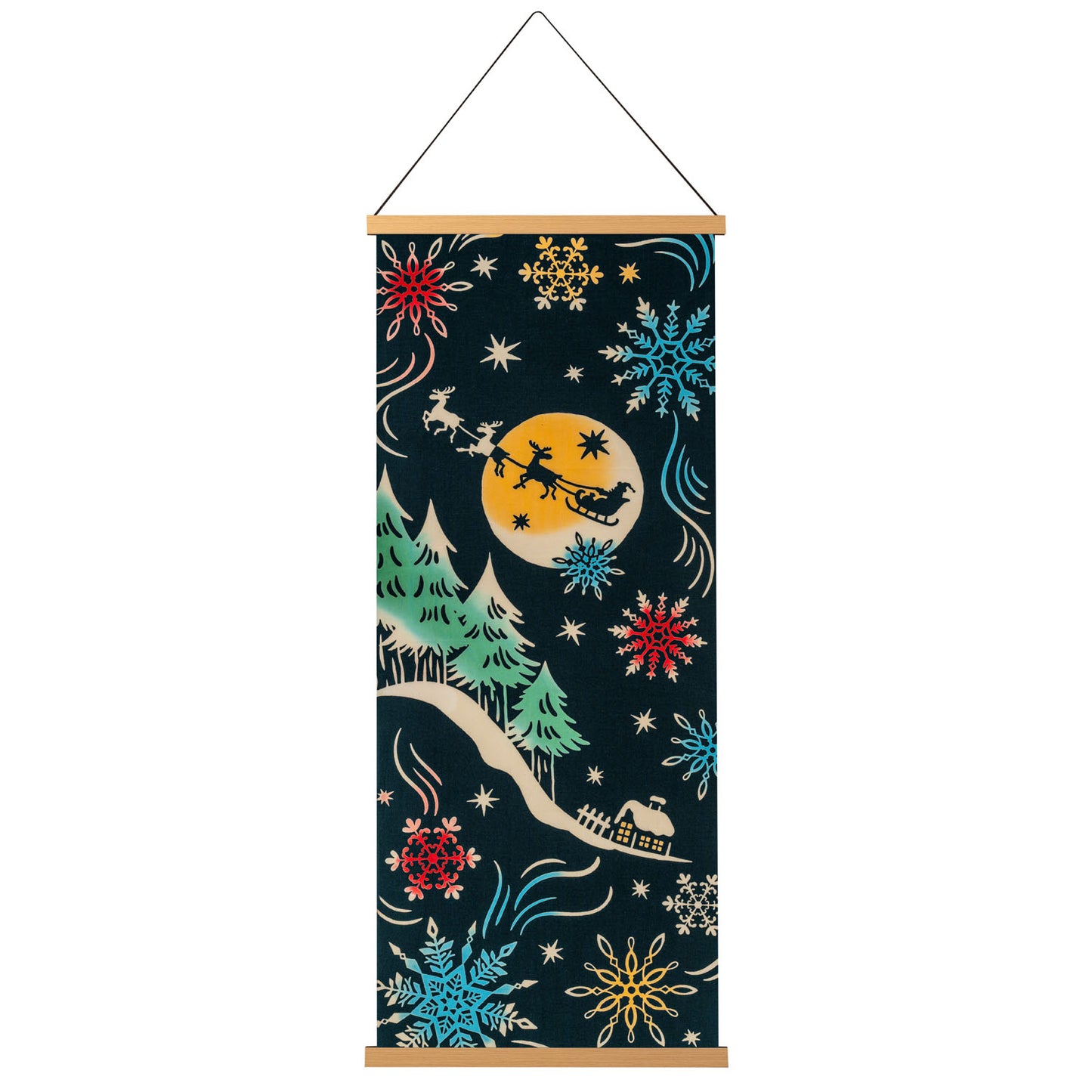 Moonlight Christmas Japanese Wall Hanging Set