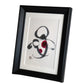 Mother and Baby Black Frame A5 Japanese Print