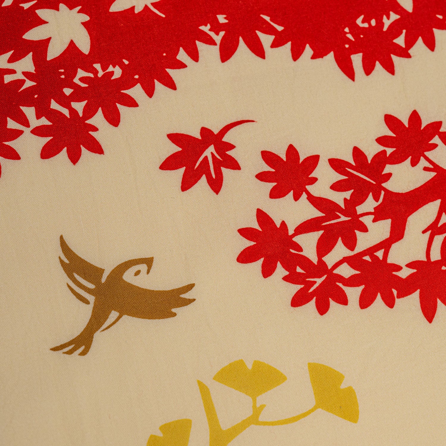 Mount Fuji in Autumn Japanese Cotton Tenugui detail
