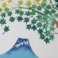 Mount Fuji in Summer Japanese Cotton Tenugui detail