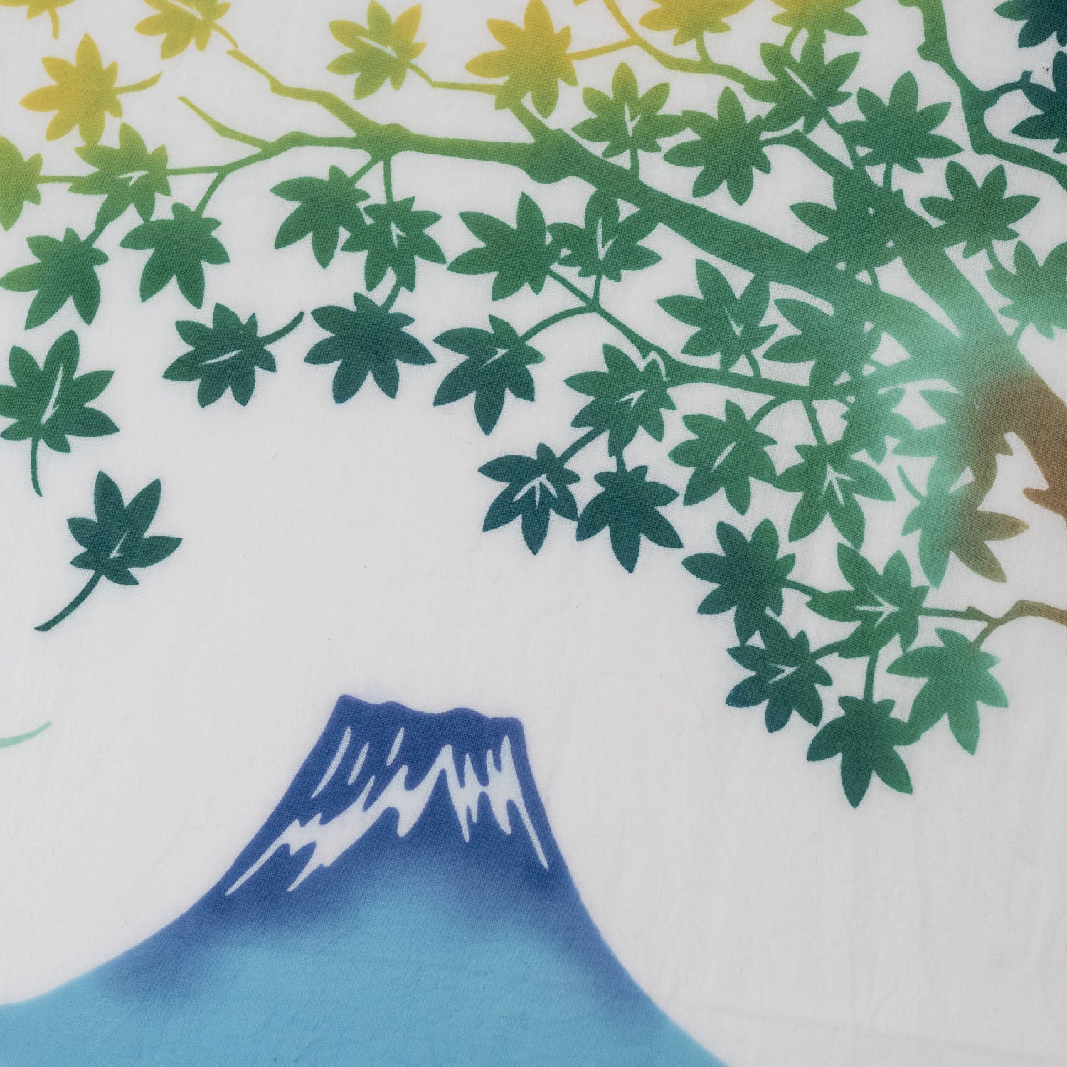Mount Fuji in Summer Japanese Cotton Tenugui detail