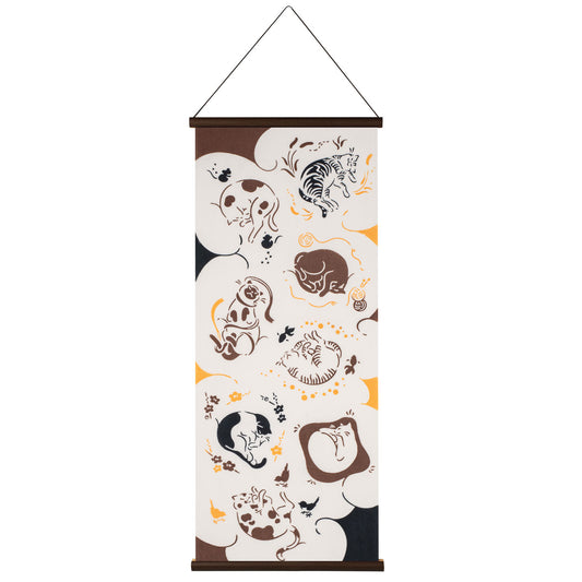 Napping Cats Japanese Wall Hanging Set