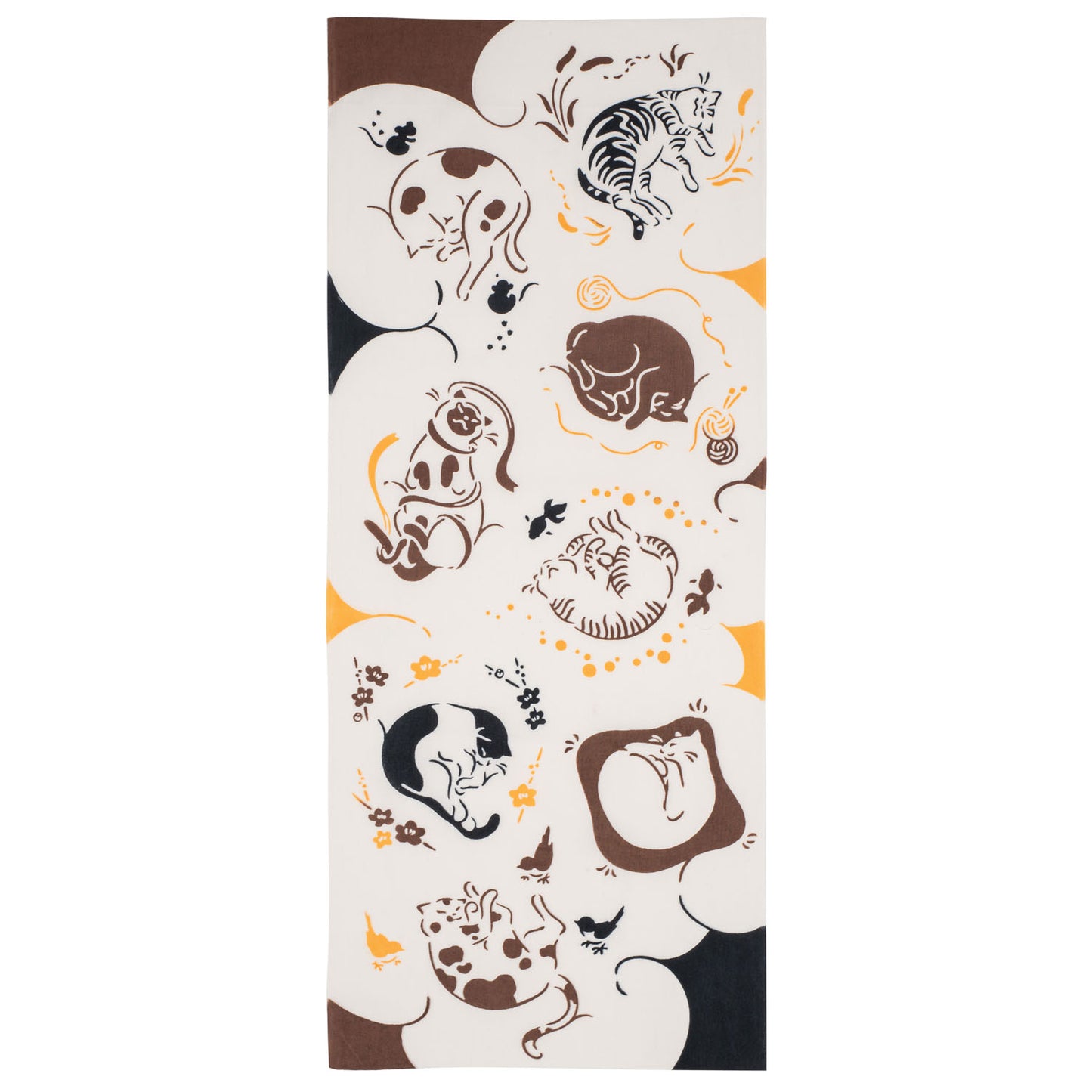 Napping Cats Japanese Wall Hanging Set tenugui