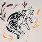 Napping Cats Japanese Wall Hanging Set detail