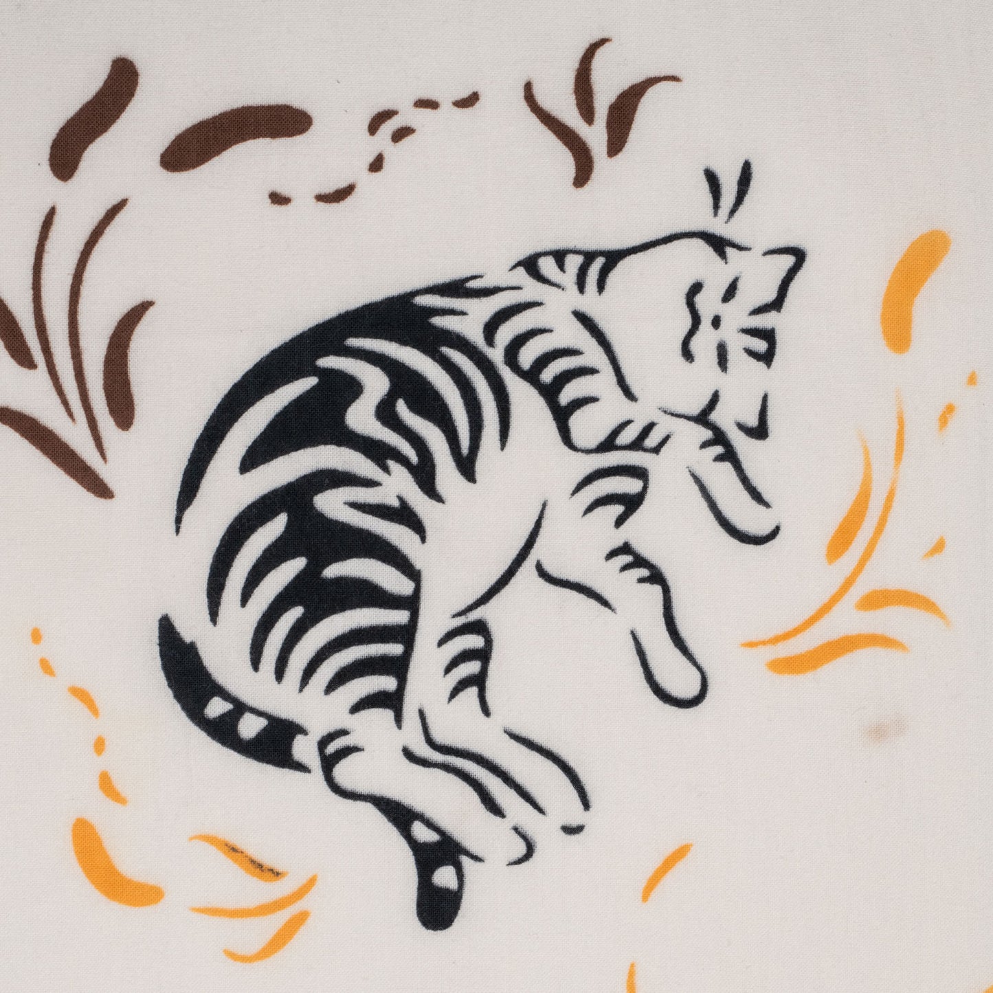 Napping Cats Japanese Wall Hanging Set detail