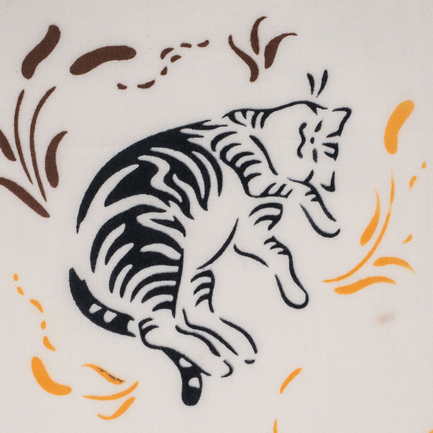 Napping Cats Japanese Wall Hanging Set detail