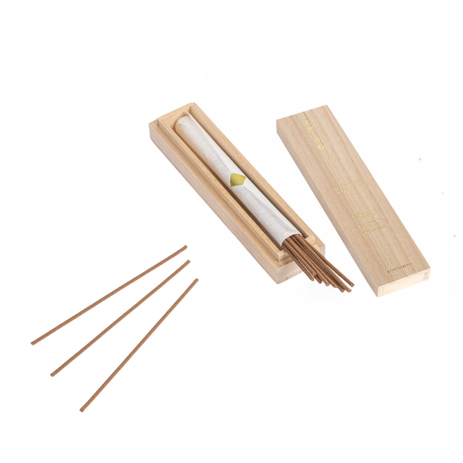 Natural Red Pine Premium Japanese Incense inside