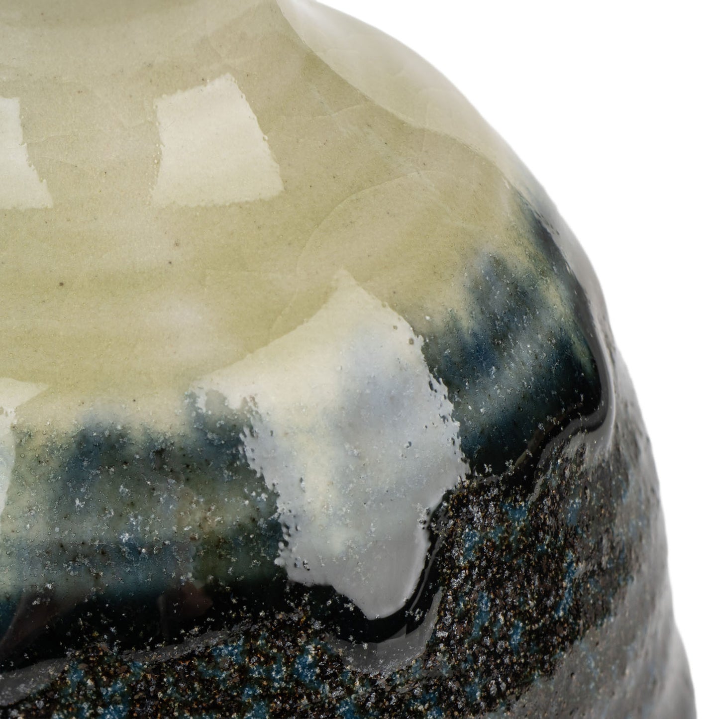 Navy and Sage Japanese Mini Vase detail