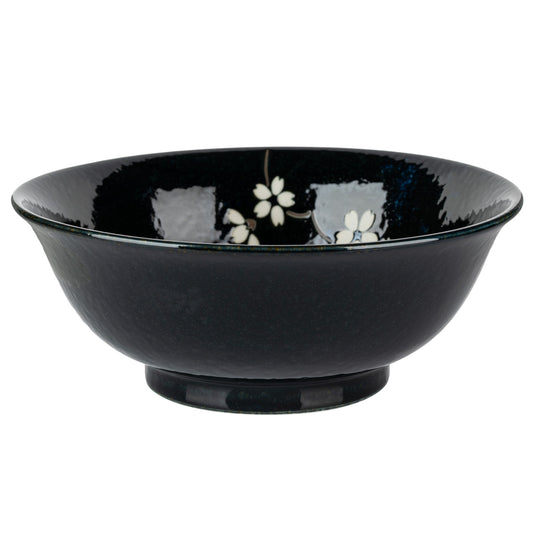 Navy Sakura Japanese Ramen Bowl side