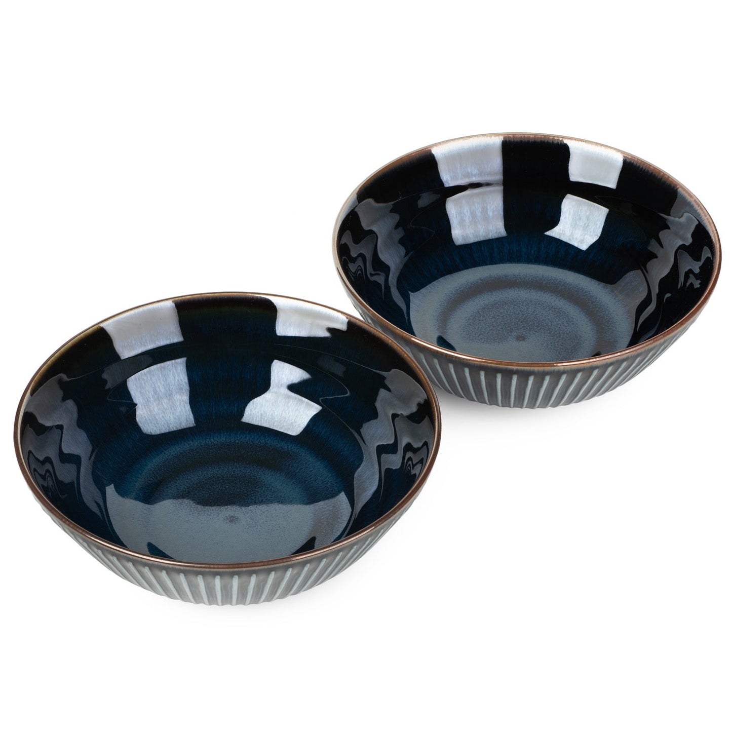 Navy Sendan Japanese Noodle Bowl Set top