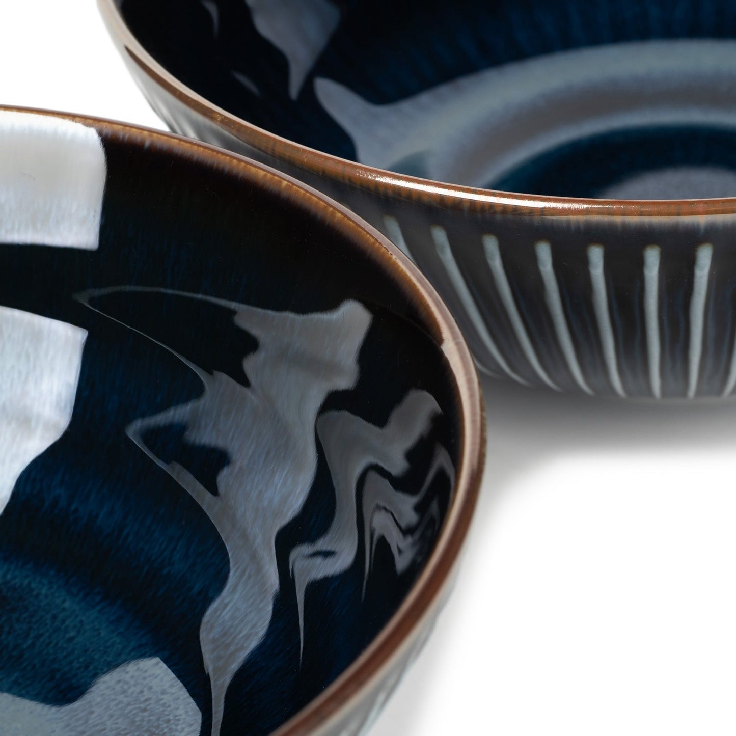 Navy Sendan Japanese Noodle Bowl Set detail