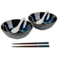 Navy Sendan Japanese Ramen Bowl Gift Set