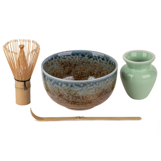 New Aki Japanese Matcha Tea Bowl Gift Set