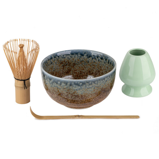 New Aki Japanese Matcha Tea Bowl Gift Set