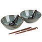 Olive Green Sendan Japanese Ramen Bowl Gift Set