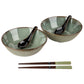Olive Green Sendan Japanese Ramen Bowl Gift Set