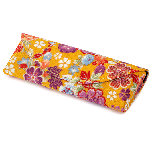 Orange Floral Japanese Glasses Case