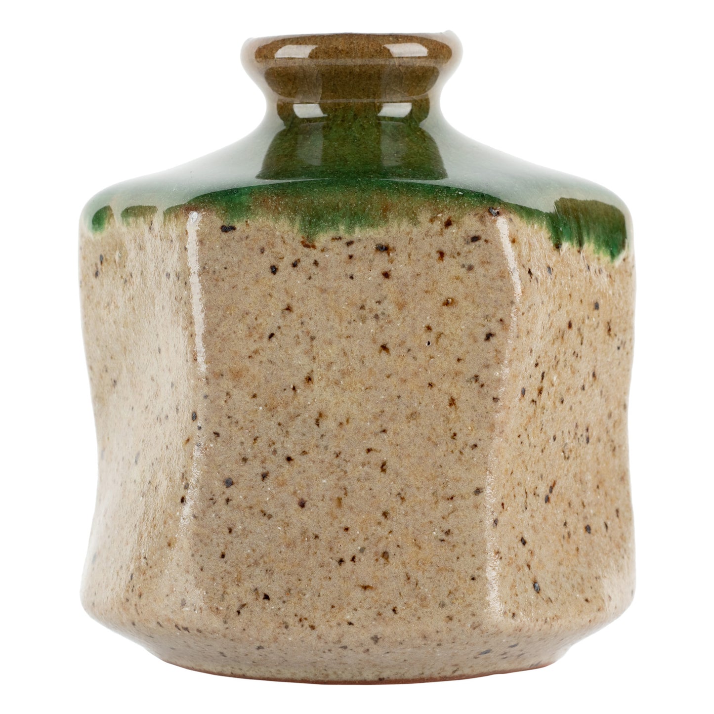 Oribe Green Japanese Mini Vase side