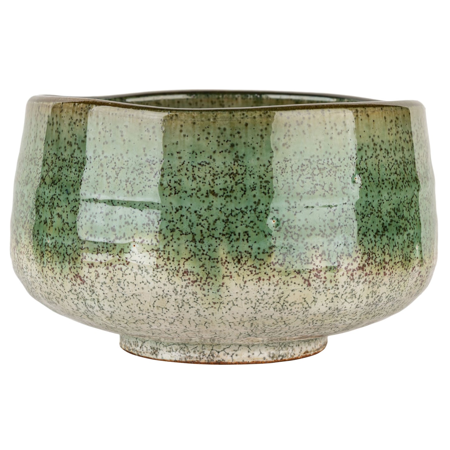 Oribe Nagashi Premium Japanese Matcha Tea Bowl side