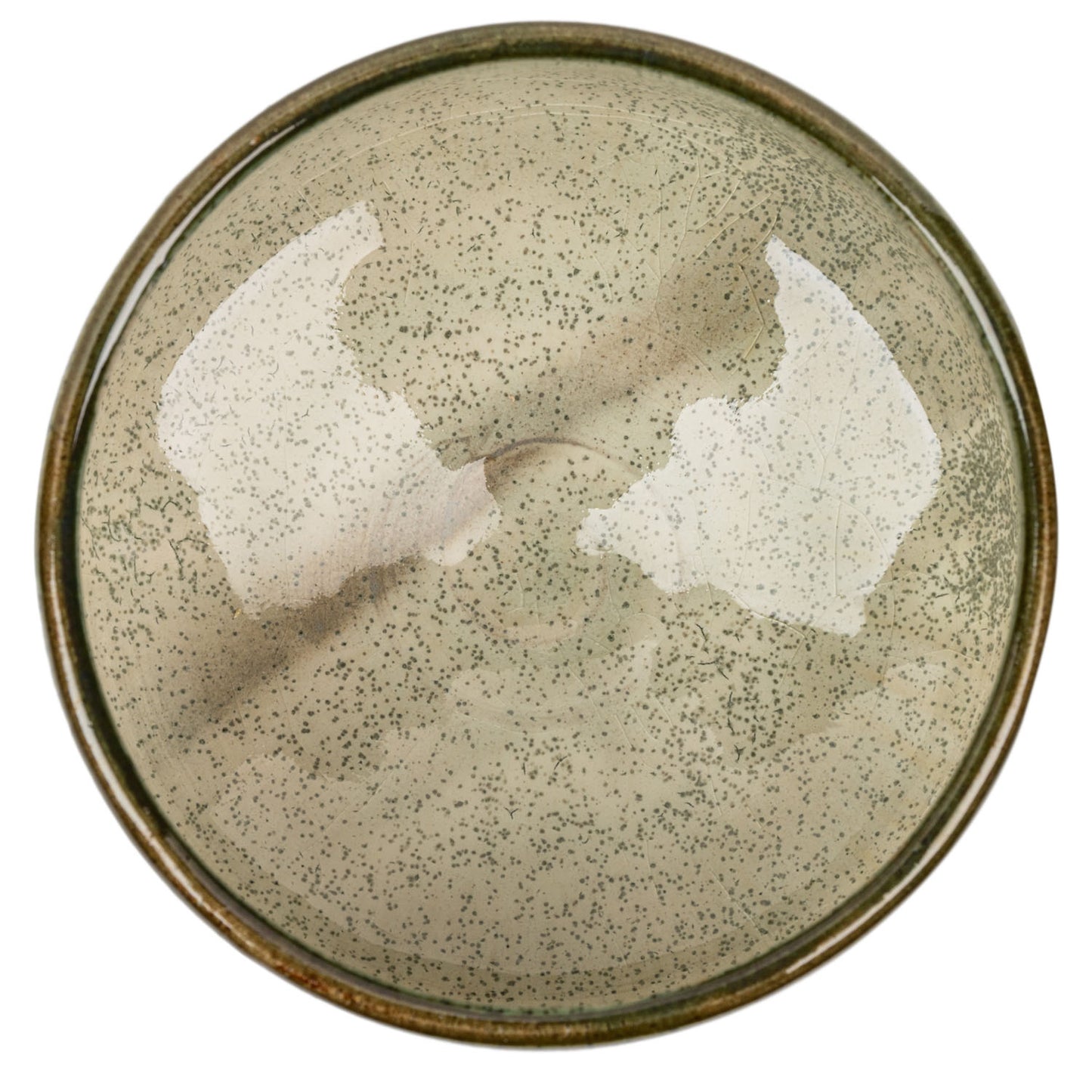 Oribe Nagashi Premium Japanese Matcha Tea Bowl top