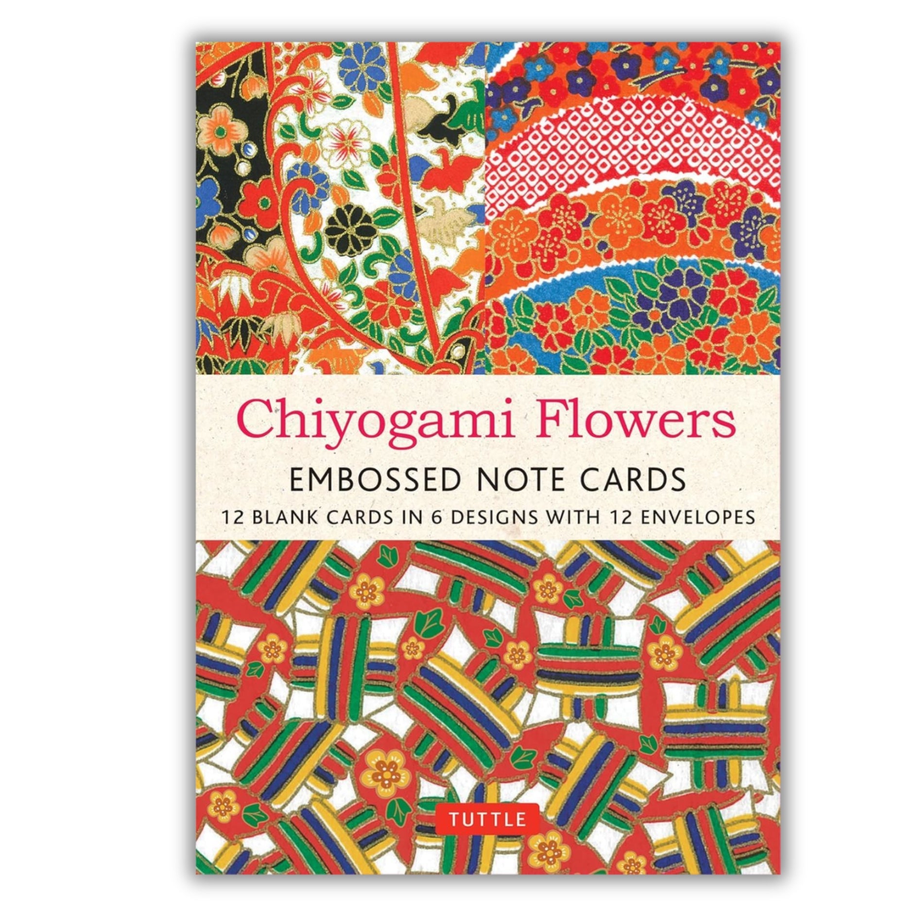 Pack 12 Chiyogami Japanese Greetings Cards Front
