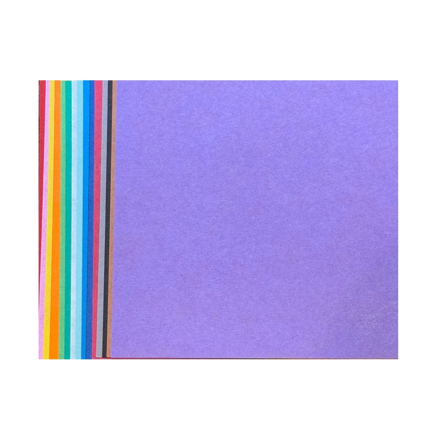 Pack 15 Sheets Plain Mixed Colours Japanese Origami Paper