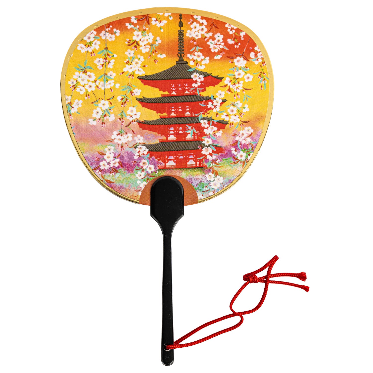 Pagoda Fan Japanese Greetings Card