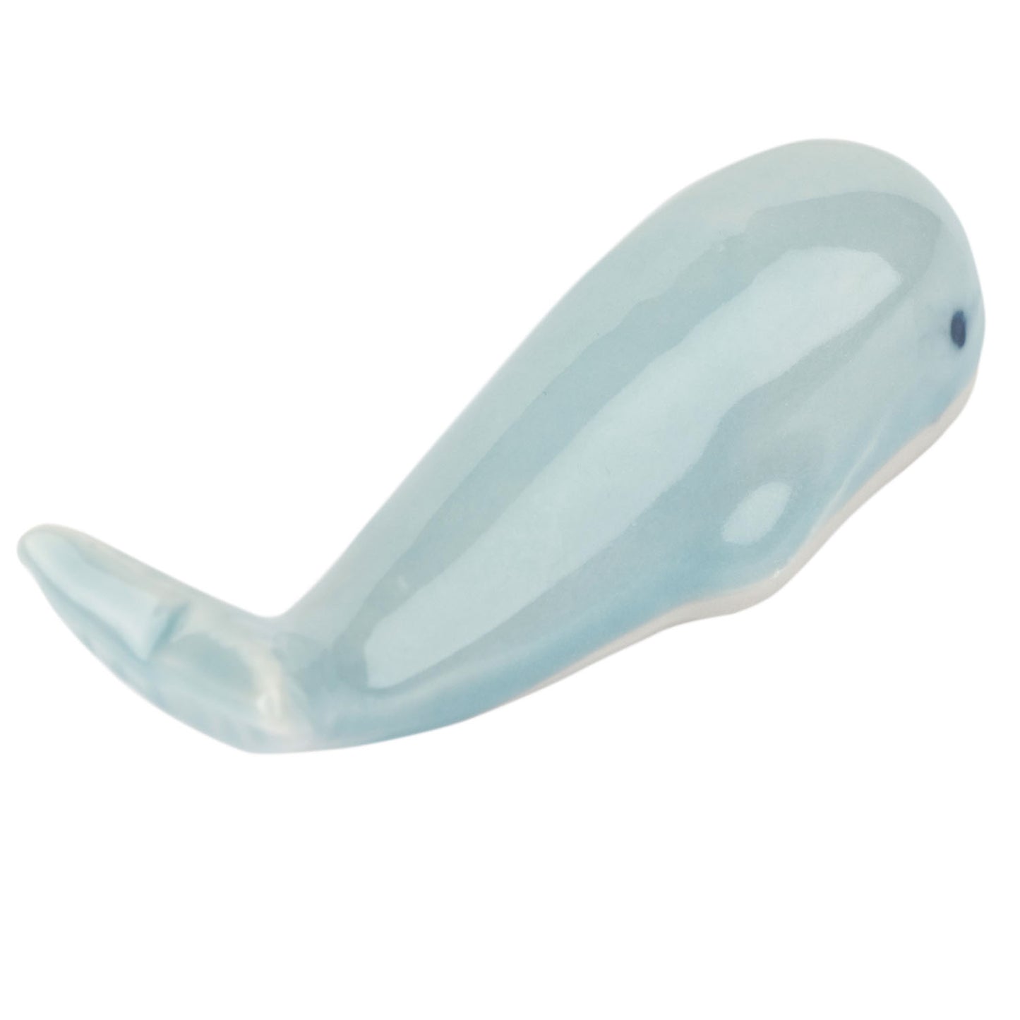 Pale Blue Whale Japanese Chopstick Rest back