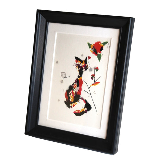 Paws For Thought Black Frame A5 Japanese Print