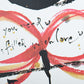 Peace and Love Black Frame A5 Japanese Print detail