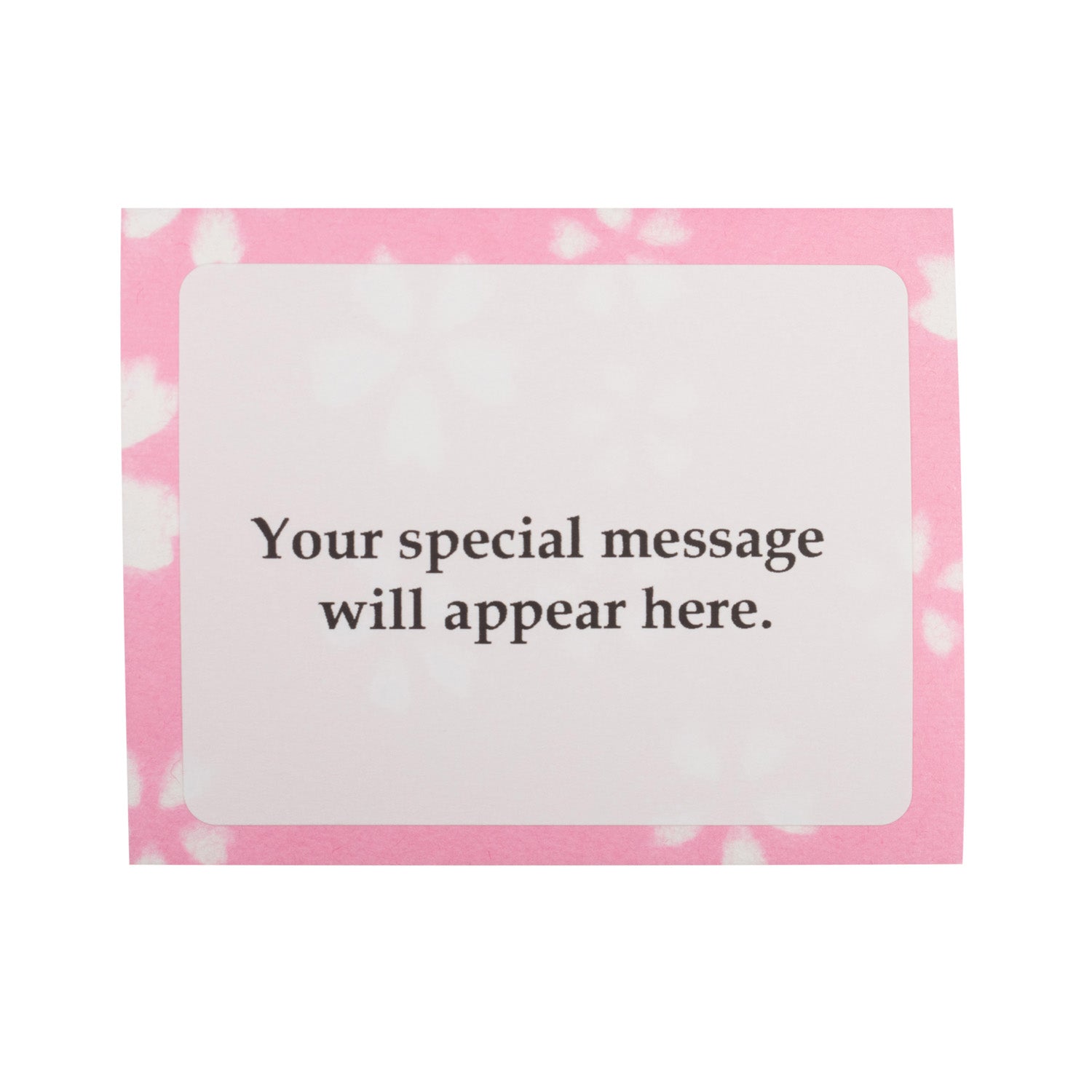 Pink Blossom Echizen Washi Japanese Gift Tag message