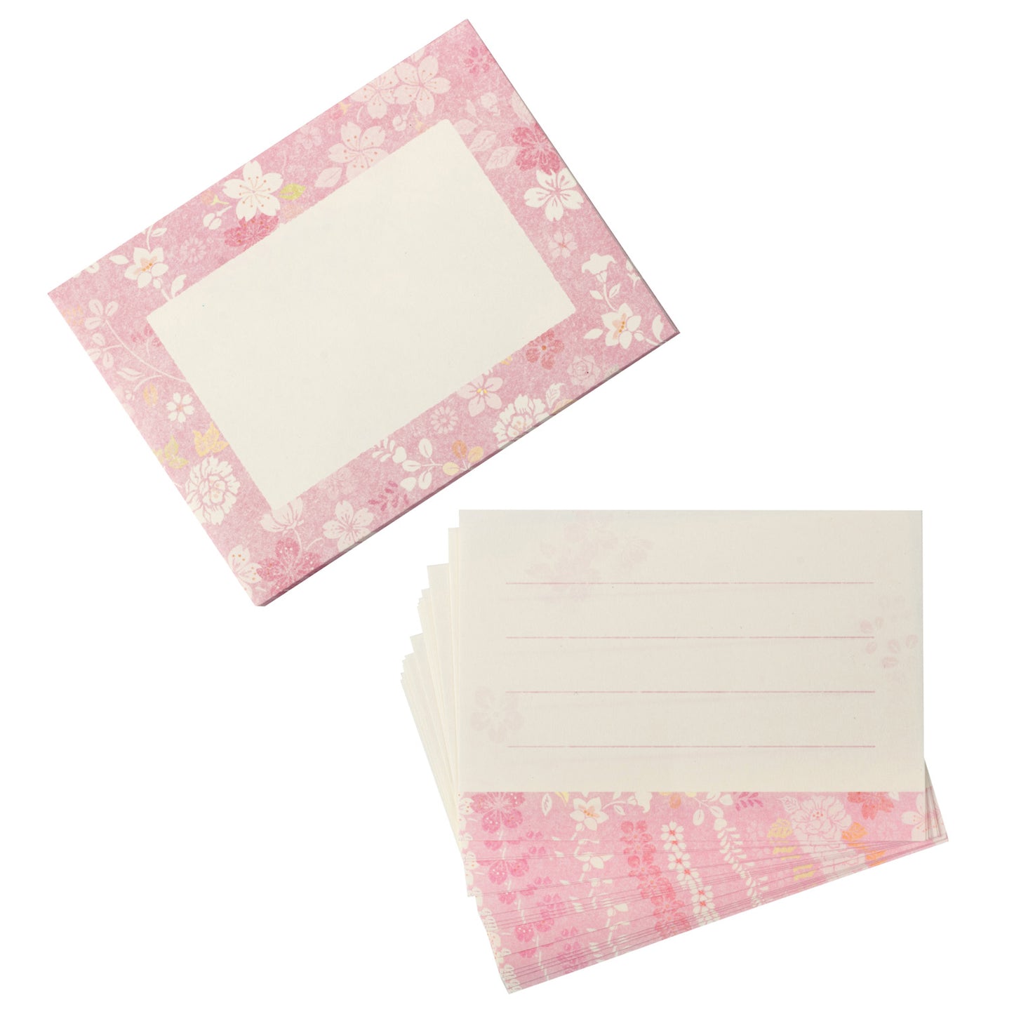 Pink Floral Japanese Mini Letter Set open