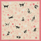 Pink Lucky Cat Japanese Cotton Furoshiki
