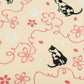 Pink Lucky Cat Japanese Cotton Furoshiki detail
