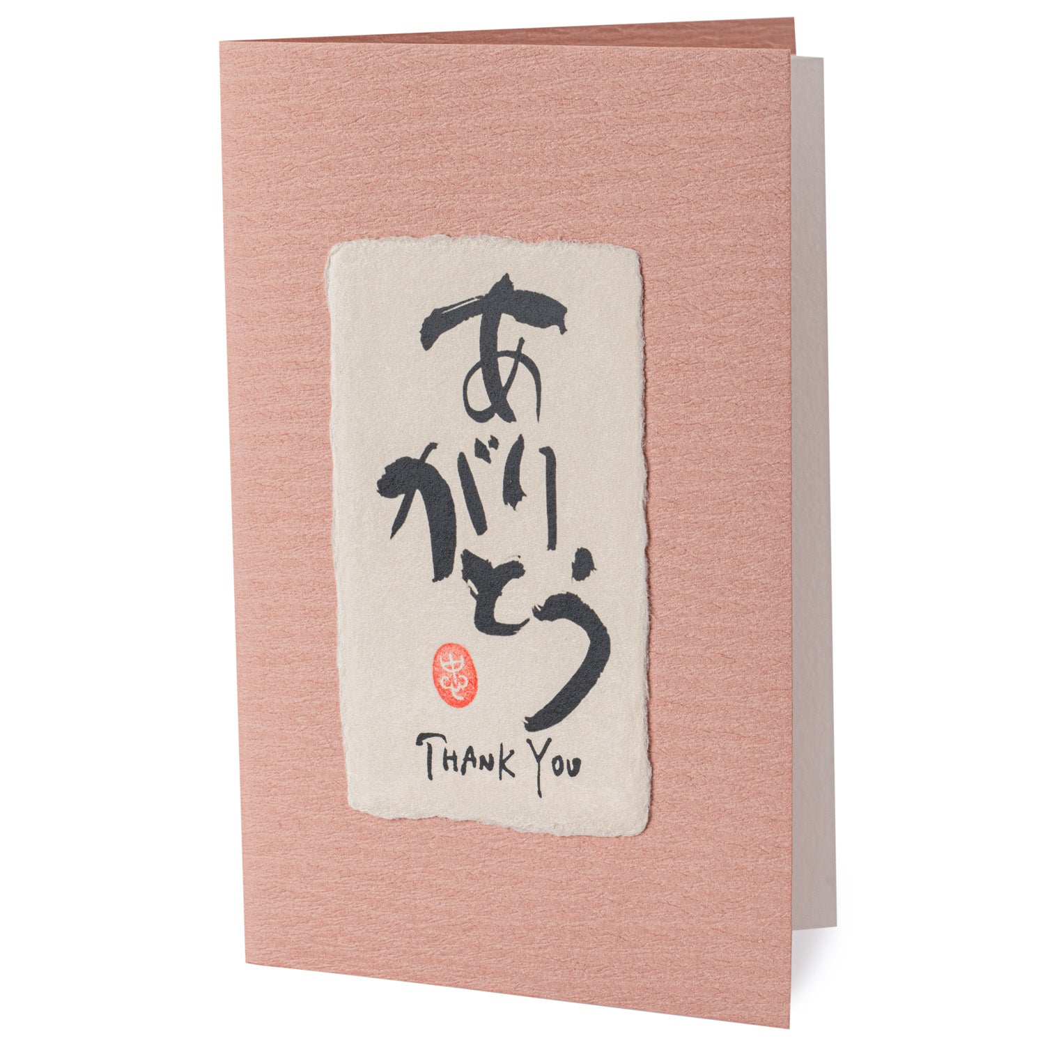 Pink Thank You Japanese Kanji Card