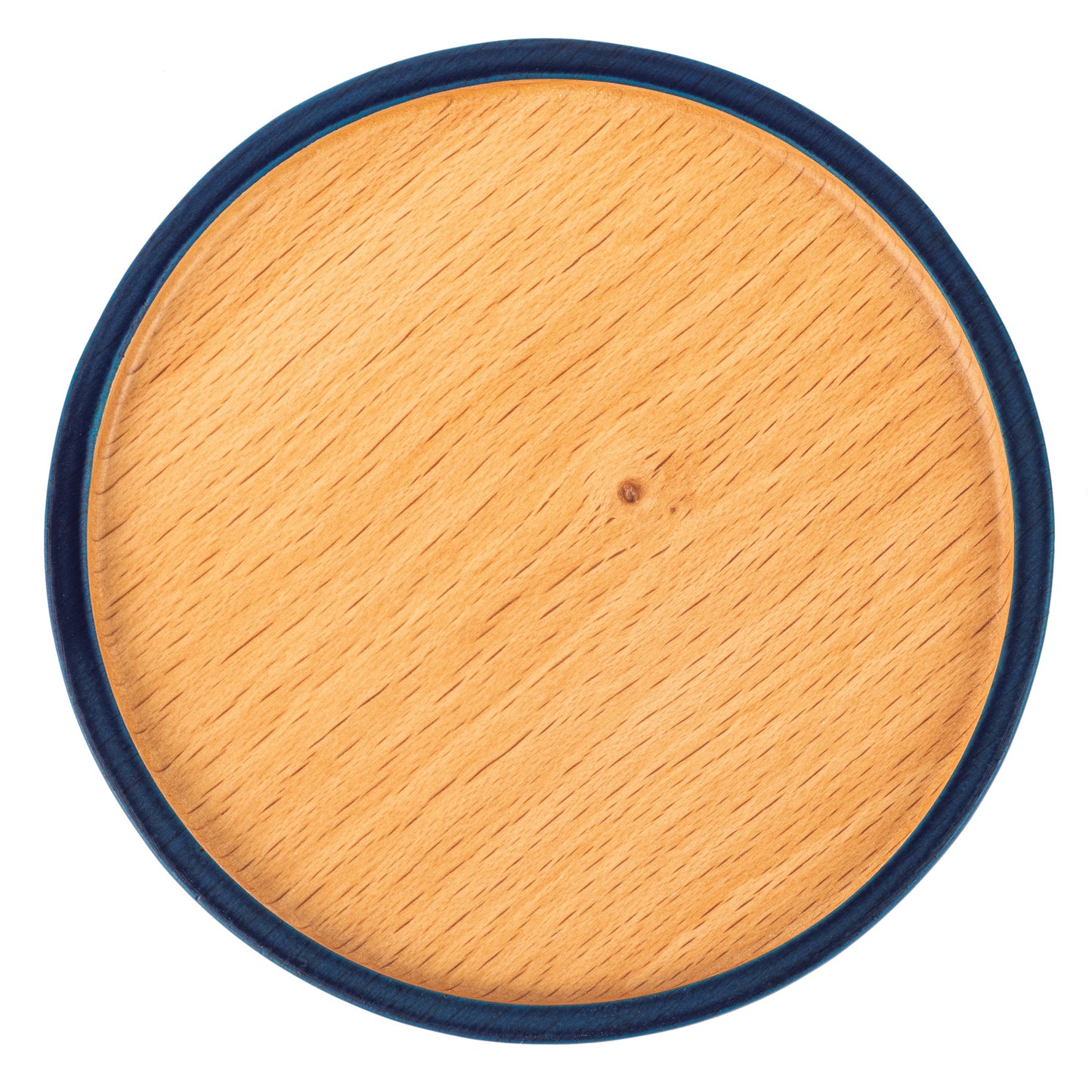 Premium Blue Japanese Wooden Coaster top