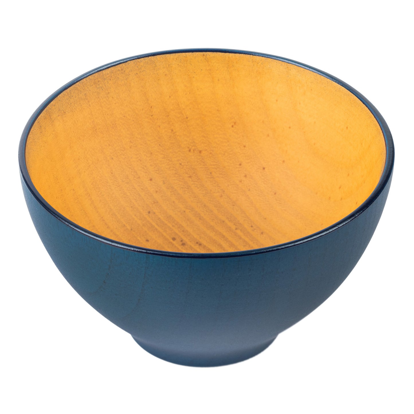 Premium Blue Japanese Wooden Soup Bowl open