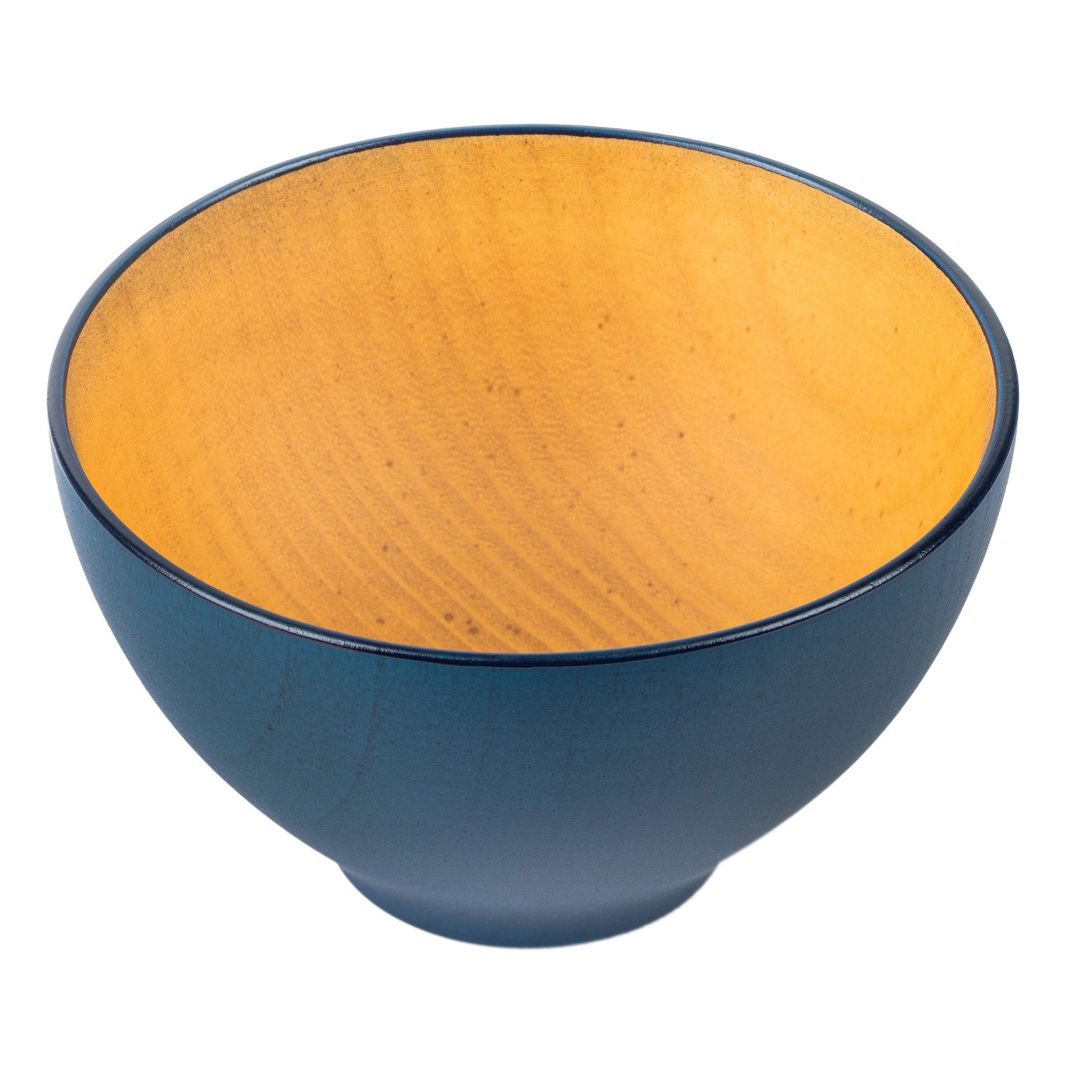 Premium Blue Japanese Wooden Soup Bowl open