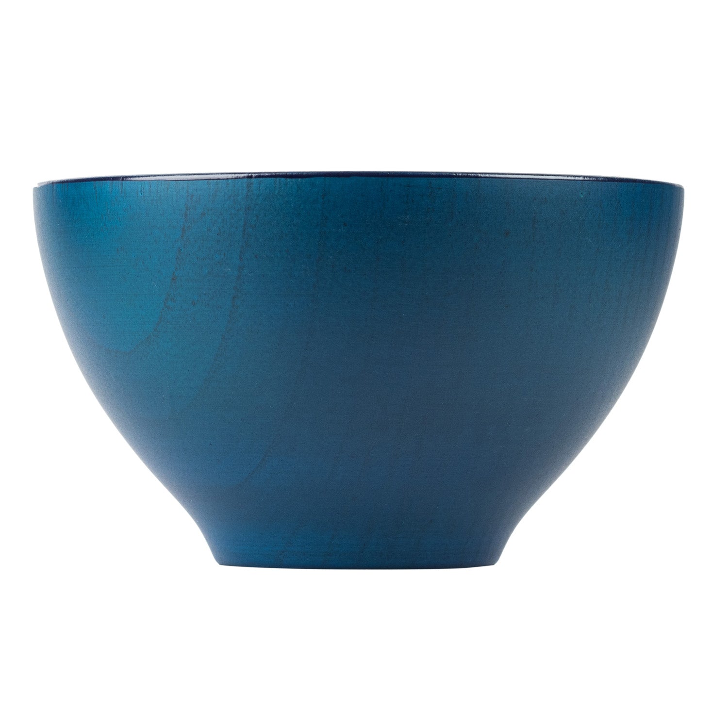 Premium Blue Japanese Wooden Soup Bowl side