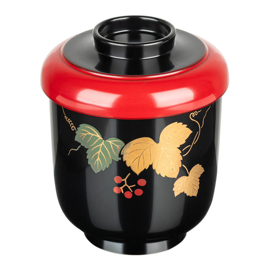 Premium Gold Ivy Japanese Urushi Wooden Bowl and Lid